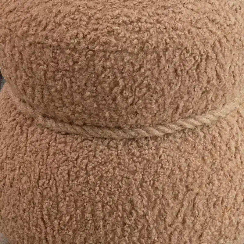 Pouffe bonhomme de neige chic de 17,3", pouf mignon, pouf d'appoint pour le salon, pouf plissé en drap large supportant jusqu'à 150 lb