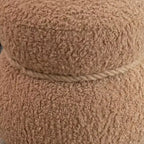 Pouffe bonhomme de neige chic de 17,3", pouf mignon, pouf d'appoint pour le salon, pouf plissé en drap large supportant jusqu'à 150 lb