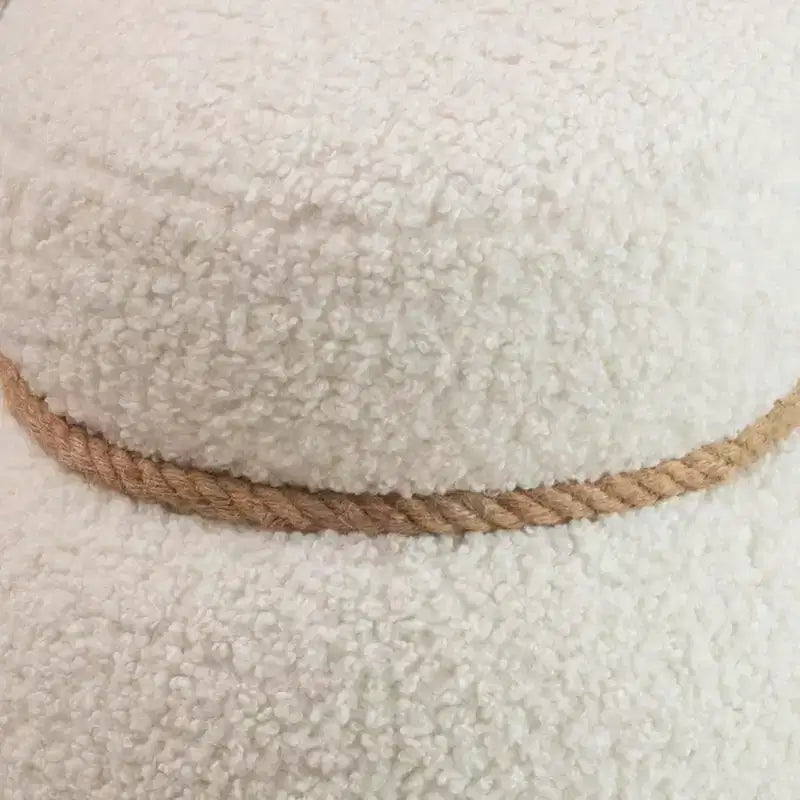 Pouffe bonhomme de neige chic de 17,3", pouf mignon, pouf d'appoint pour le salon, pouf plissé en drap large supportant jusqu'à 150 lb