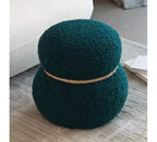 Pouffe bonhomme de neige chic de 17,3", pouf mignon, pouf d'appoint pour le salon, pouf plissé en drap large supportant jusqu'à 150 lb