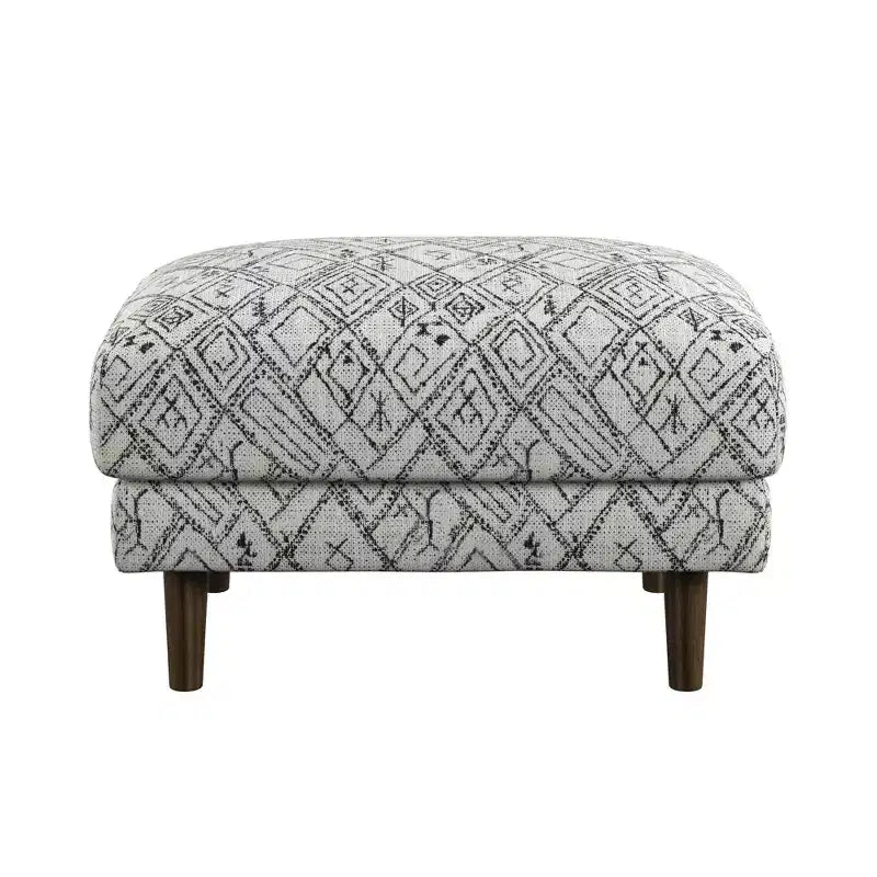 Pouffe abstrait élégant de 26,8 L avec motif palette de couleurs de pétroglyphes, pouf repose-pieds d'appoint de style Mid-Century moderne pour le salon, décoration d'intérieur.