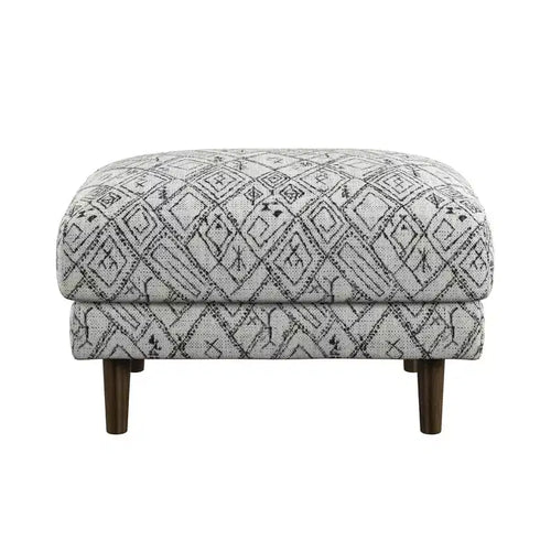 Pouffe abstrait élégant de 26,8 L avec motif palette de couleurs de pétroglyphes, pouf repose-pieds d'appoint de style Mid-Century moderne pour le salon, décoration d'intérieur.
